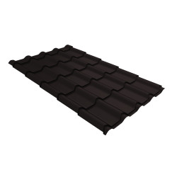 Металлочерепица камея 0,5 Satin Matt TX RAL 9005 черный