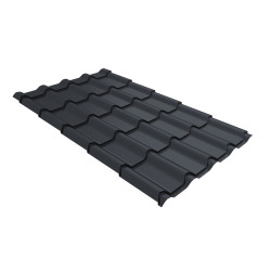 Металлочерепица камея 0,5 Satin Matt TX RAL 7024 мокрый асфальт