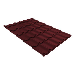 Металлочерепица классик 0,5 Satin Matt RAL 3005 красное вино