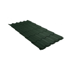 Профиль волновой Квинта плюс 0,5 GreenCoat Pural BT RR 11 темно-зеленый (RAL 6020 хромовая зелень)