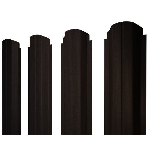Штакетник П-образный A фигурный 0,45 Print Elite Coffee Wood Blesk TwinColor