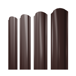 Штакетник Полукруглый Slim фигурный 0,5 GreenCoat Pural BT RR 887 шоколадно-коричневый (RAL 8017 шоколад)