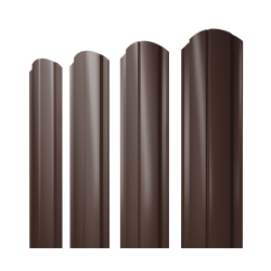Штакетник Полукруглый Slim фигурный 0,4 PE RAL 8017 шоколад