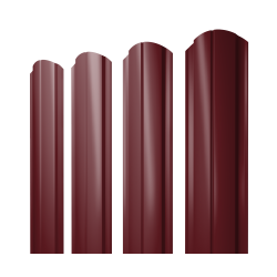Штакетник Полукруглый Slim фигурный 0,4 PE RAL 3005 красное вино