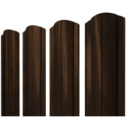 Штакетник Полукруглый Slim фигурный 0,45 Print Elite Chestnut Wood TwinColor