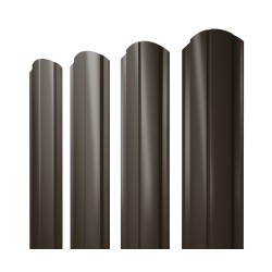 Штакетник Полукруглый Slim фигурный 0,5 PurPro RR 32 темно-коричневый