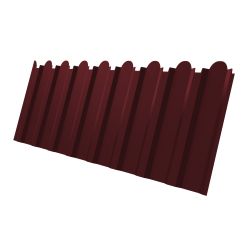 Профнастил C20B фигурный 0,45 Drap TX RAL 3005 красное вино